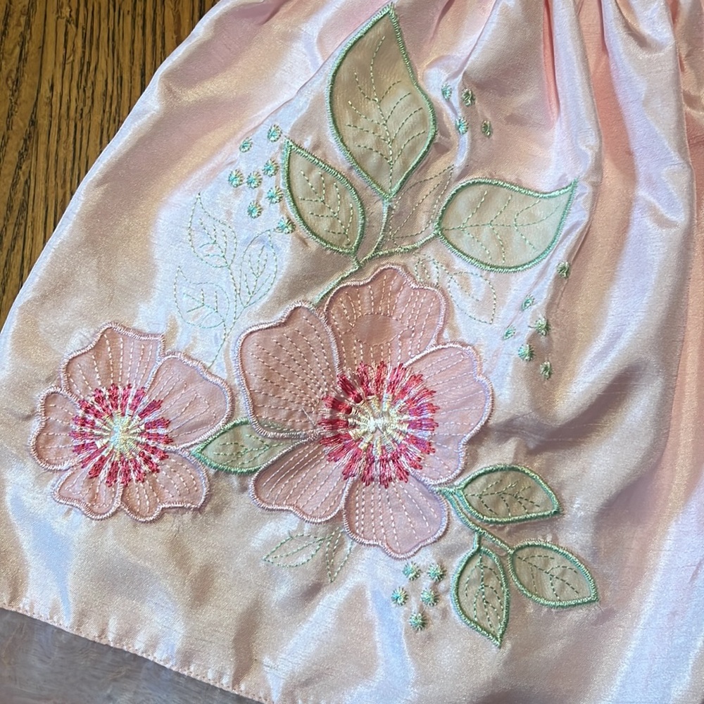 Worn once George pink embroidered flower dress - Picture 3 of 16